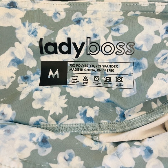 Lady Boss Beautiful Floral High Waisted Lady Boss Leggings Size Medium - Picture 10 of 10